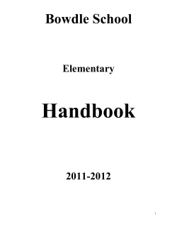 Handbook - Bowdle School