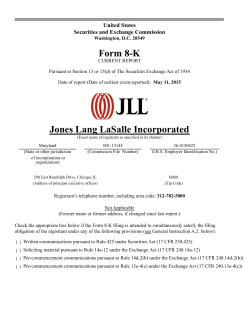 Form 8-K Trading Plan