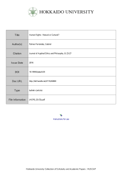 Human Rights: Natural or Cultural?