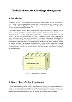 The Role of Nuclear Knowledge Management