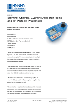 Bromine, Chlorine, Cyanuric Acid, Iron Iodine and