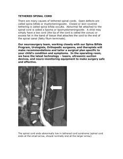 Tethered Spinal Cord - Arnold Palmer Hospital for Children