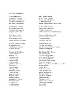 Texts and Translations El café de Chinitas En el café de Chinitas