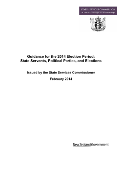Guidance for the 2014 Election Period: State Servants, Political