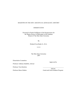 shadows on the son - OhioLINK Electronic Theses and Dissertations