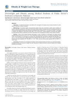Overweight and Obesity among Medical Students of Public Sector`s