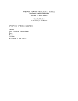 Greenleaf, Robert K. - Andover Newton Theological School