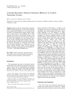 Unusual secondary electron emission behavior in carbon nanotube