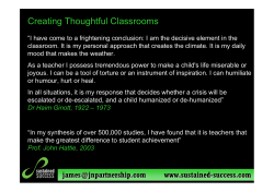 Creating Thoughtful Classrooms