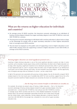 education indicators focus