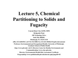 Partitioning to Solids - Center for Healthy Environments and