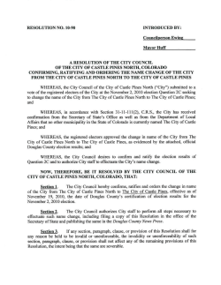 10-90 - City of Castle Pines