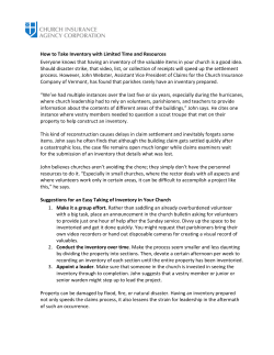 How to Take Inventory with Limited Time and Resources Everyone