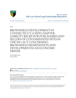 brownfield development in connecticut, a new chapter