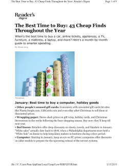The Best Time to Buy: 43 Cheap Finds