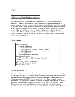 Refuting and Rebuilding Arguments
