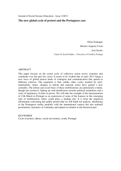 The new global cycle of protest and the Portuguese case