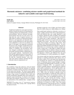 Harmonic mixtures: combining mixture models and graph