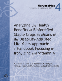 Analyzing the Health Benefits of Biofortified Staple