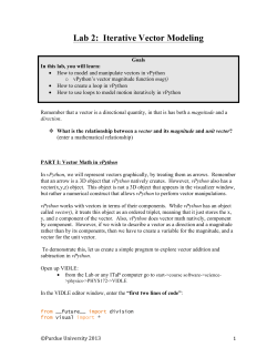 Lab 2: Iterative Vector Modeling - Purdue Physics