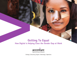 Accenture Getting To Equal: How Digital is Helping Close the