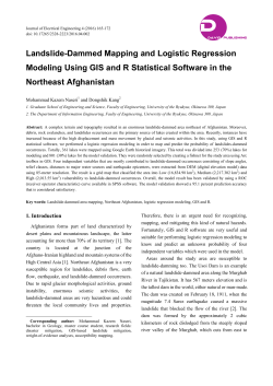 Landslide-Dammed Mapping and Logistic Regression Modeling