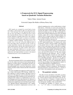 A Framework for ECG Signal Preprocessing based on Quadratic