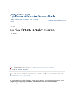 The Place of History in Modern Education