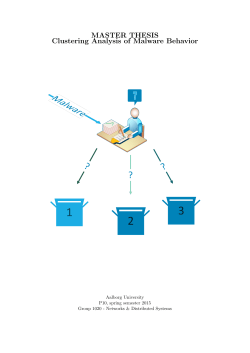 Clustering Analysis of Malware Behavior