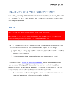 Exam tips for students - Access to English Literature 2015