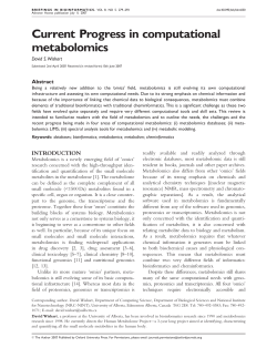 Current Progress in computational metabolomics