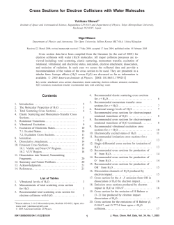 Cross Sections for Electron Collisions with Water Molecules