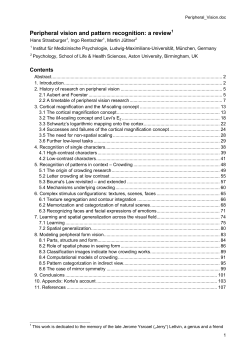Peripheral vision and pattern recognition: a review