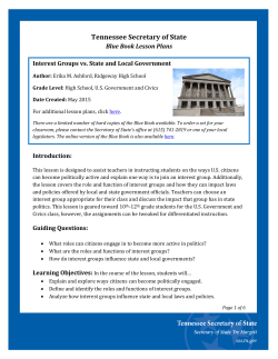 Interest Groups vs. State and Local Government