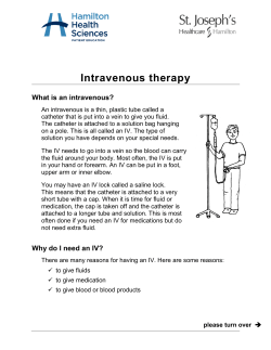 IV therapy - St. Joseph`s Healthcare Hamilton