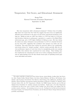 Temperature, Test Scores, and Educational Attainment