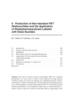 6 Production of Non-standard PET Radionuclides and the