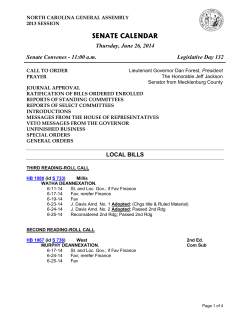 06-26-2014 Senate cal - North Carolina General Assembly