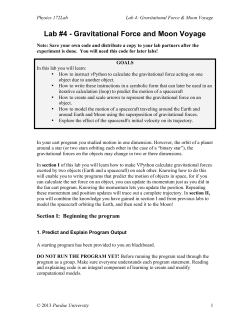 Lab #4 - Gravitational Force and Moon Voyage