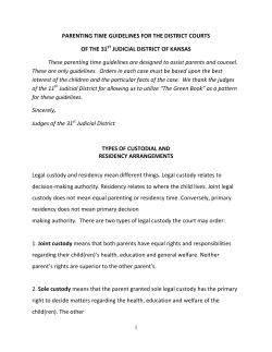 Parenting Guide From 31st Judicial District