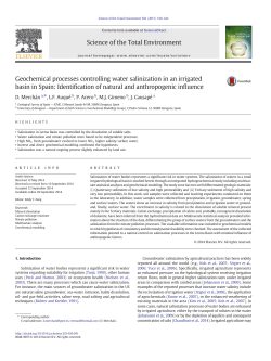 Geochemical processes controlling water salinization in an irrigated