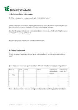A. Definition of your native tongue