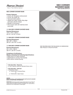 neo corner shower base - American Standard ProSite