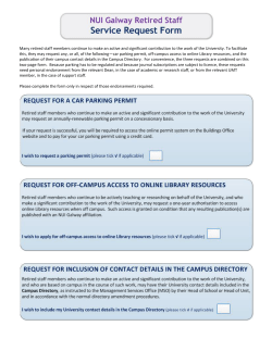 Retired Staff Service Request Form