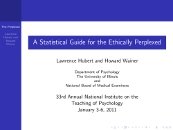 A Statistical Guide for the Ethically Perplexed
