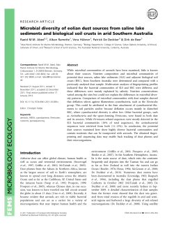 Microbial diversity of eolian dust sources from saline lake sediments