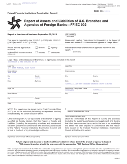 ANZ NY Branch Call Report (September 30, 2015)