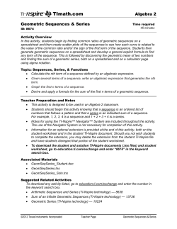 Activity overview - TI Education