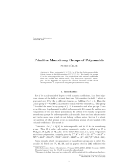 Primitive Monodromy Groups of Polynomials