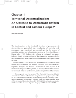 Chapter 1 Territorial Decentralization